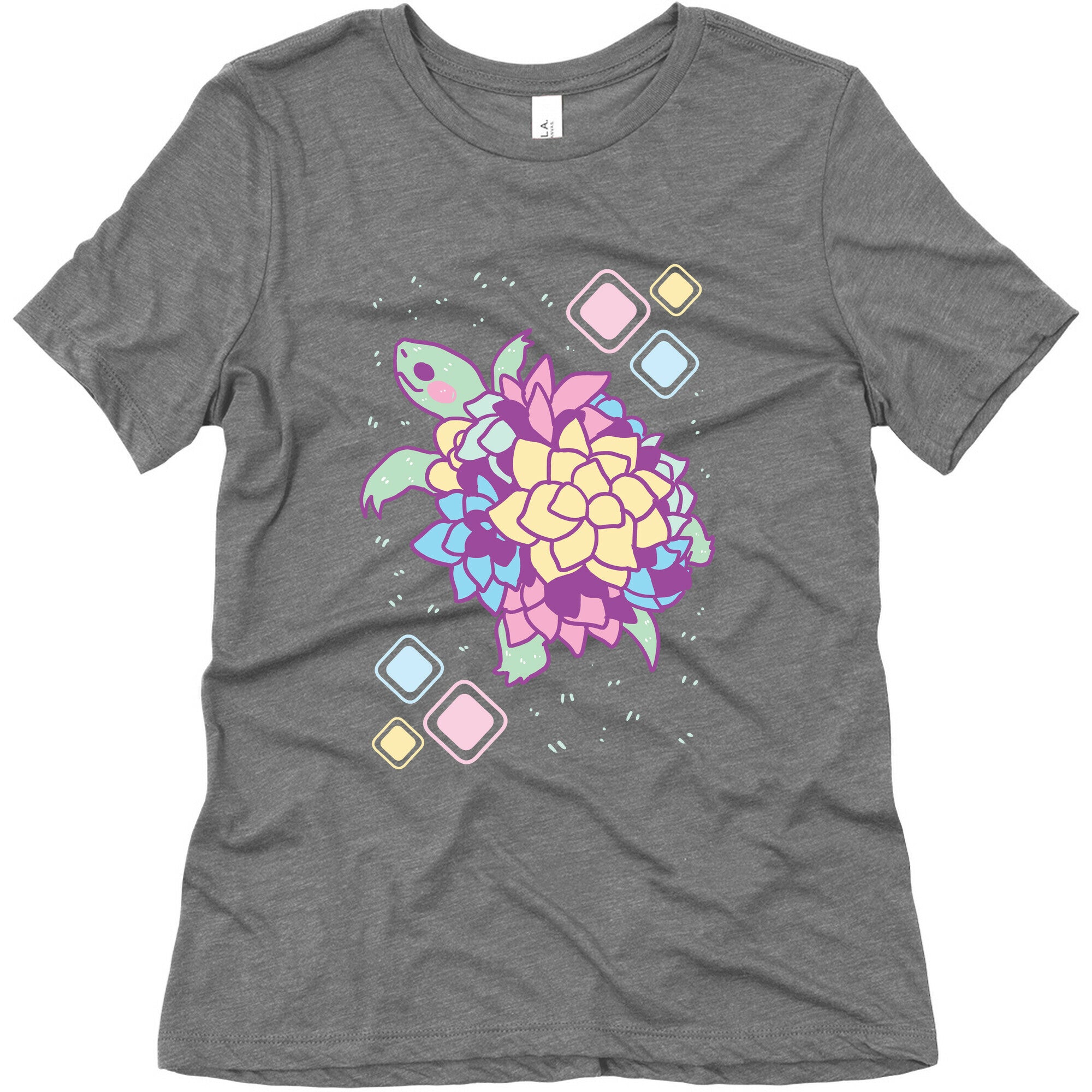 Pastel Succulent Turtle Women's Triblend Tee